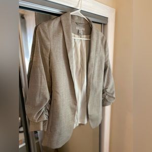 H&M Woven Light Gray Shawl-collar Jacket US 2